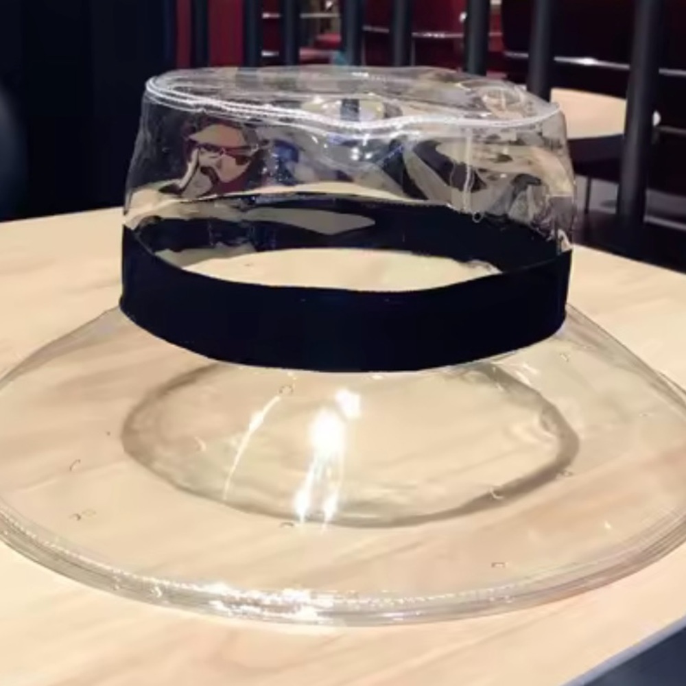 Transparent/Black - Rain Hat